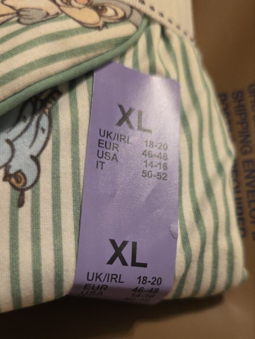 Disney x Primark Bambi Green Stripe Womens Pajama Set - XL - Picture 3 of 5